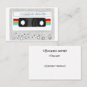 Rétro carte de visite de cassette de bande (Devant / Derrière)
