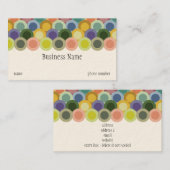 Rétro carte de visite de cercles (Devant / Derrière)