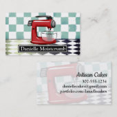 rétro carte de visite de chef de pâtisserie de (Devant / Derrière)