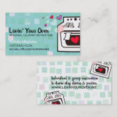 rétro carte de visite de chef de restauration de (Devant / Derrière)