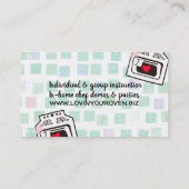 rétro carte de visite de chef de restauration de (Dos)