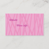 Rétro carte de visite de coiffeurs des roses pâles (Dos)