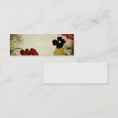 Rétro carte de visite de fleurs (Devant / Derrière)