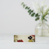 Rétro carte de visite de fleurs (Debout devant)