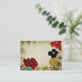 Rétro carte de visite de fleurs (Debout devant)