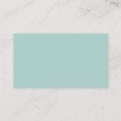 Rétro carte de visite de fleurs (aqua) (Dos)
