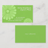 Rétro carte de visite de maman de fleurs (Devant / Derrière)