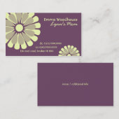 Rétro carte de visite de maman de fleurs (Devant / Derrière)