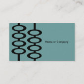 Rétro carte de visite de motif - bleu/noir (Dos)