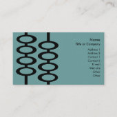 Rétro carte de visite de motif - bleu/noir (Devant)