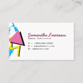 Rétro carte de visite de motif inspiré par Memphis (Devant)