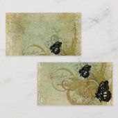 Rétro carte de visite de papillons (Devant / Derrière)