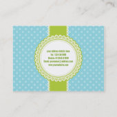 Rétro carte de visite de point de polka (Dos)