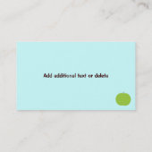 Rétro carte de visite de professeur d'Apple (Dos)