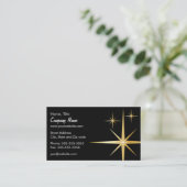 Rétro carte de visite de Starburst - noir (Debout devant)