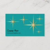 Rétro carte de visite de Starburst - Teal (Dos)