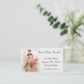 Rétro carte de visite de style de mode (Debout devant)