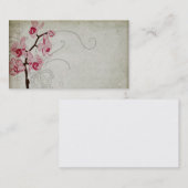 Rétro carte de visite d'orchidées (Devant / Derrière)