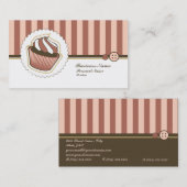 Rétro carte de visite doux de boulangerie de petit (Devant / Derrière)