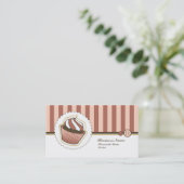 Rétro carte de visite doux de boulangerie de petit (Debout devant)