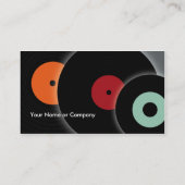 Rétro carte de visite du DJ de disque (Dos)