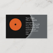 Rétro carte de visite du DJ de disque (Devant)