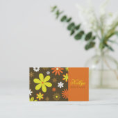 Rétro carte de visite floral (Debout devant)