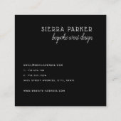 Rétro carte de visite floral lumineux de (Dos)