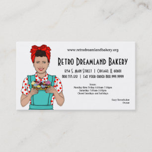 Rétro carte de visite inspiré de boulangerie