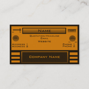 Rétro carte de visite par radio, orange
