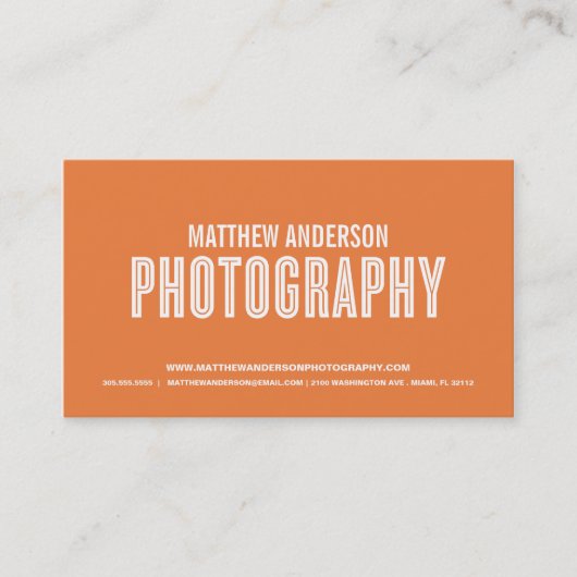 RETRO | CARTE DE VISITE PHOTOGRAPHIQUE (Devant)