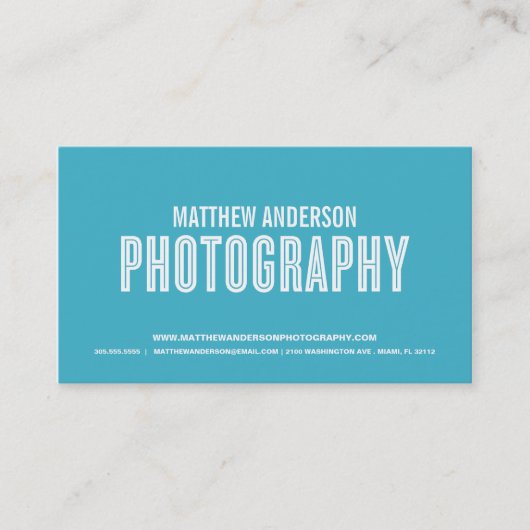 RETRO | CARTE DE VISITE PHOTOGRAPHIQUE (Devant)