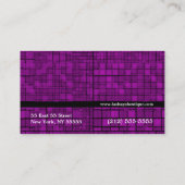 Rétro carte de visite pourpre foncé de boutique de (Dos)
