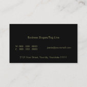 Rétro carte de visite professionnelle de visite de (Dos)