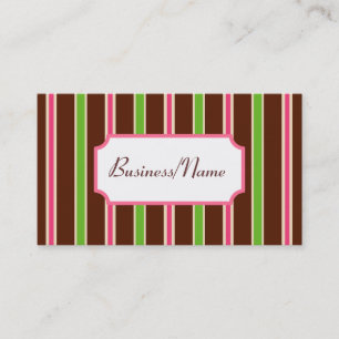 Rétro carte de visite rayé