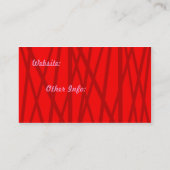 Rétro carte de visite rouge des coiffeurs 60s (Dos)
