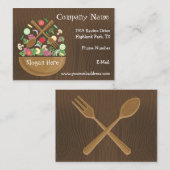 Rétro carte de visite végétal de cuvette (Devant / Derrière)