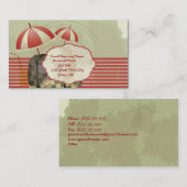 Rétro carte de visite vintage d'agence de voyages (Devant / Derrière)