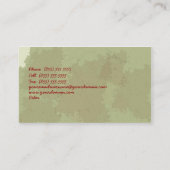 Rétro carte de visite vintage d'agence de voyages (Dos)