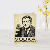 Rétro carte de vodka (Fleur jaune)