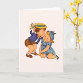 Rétro carte de voeux d'anniversaire ou de (Fleur jaune)