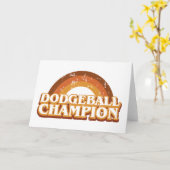 Rétro carte de voeux de champion de Dodgeball (Fleur jaune)