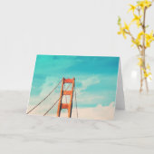 Rétro carte de voeux de photo de San Francisco (Fleur jaune)