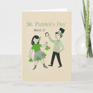 Rétro carte de voeux du jour de St Patrick