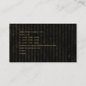 Rétro carte d'entreprise de services de voiture (Dos)