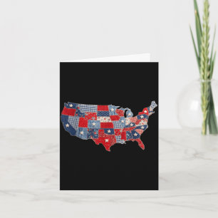 Rétro carte des États-Unis patriotique patchwork v