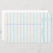 Rétro carte due de date de livre de bibliothèque (Devant / Derrière)