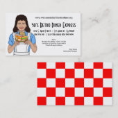 Rétro carte inspirée de wagon-restaurant ou de (Devant / Derrière)