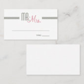 Rétro carte moderne de place d'escorte de mariage (Devant / Derrière)