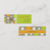 Rétro carte orange de profil de motif d'amusement (Devant / Derrière)